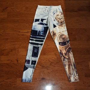NEW Star Wars S Stretchy Leggings R2-D2 C-3PO